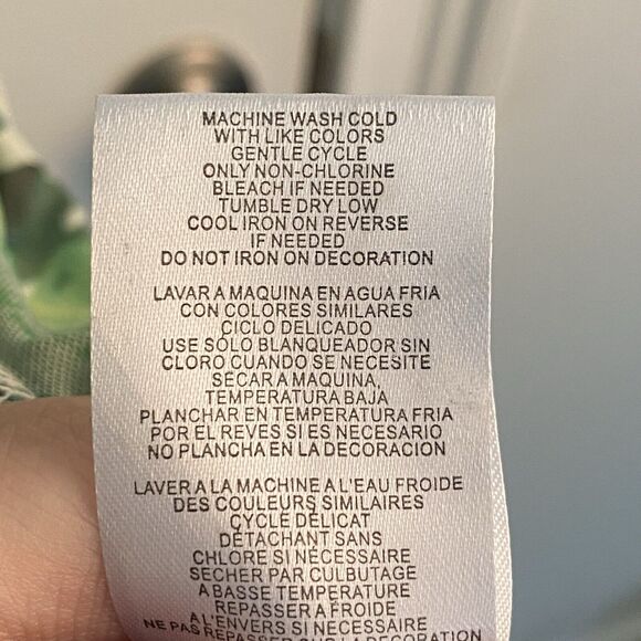 Palm Leaves Mesh Maxi Skirt Sheer Shorts Combo Beach Vacation Plus Size 3X Cover - Picture 6 of 10